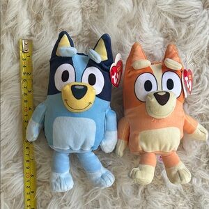 Ty Bluey and Bingo Stuffed Animal Duo